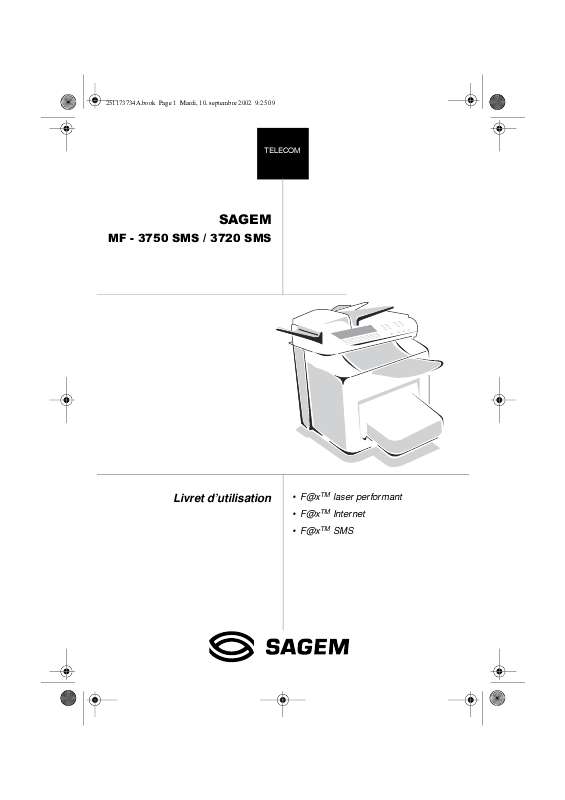 Guide utilisation SAGEM MF 3750 SMS  de la marque SAGEM