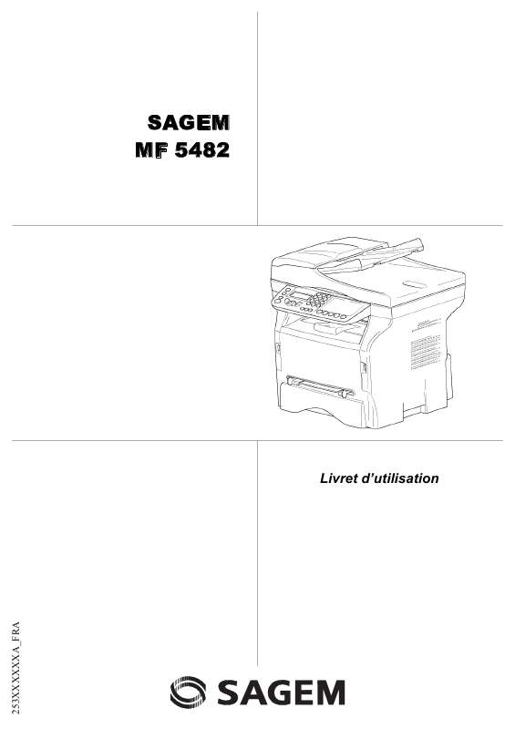 Guide utilisation SAGEM MF 5482  de la marque SAGEM