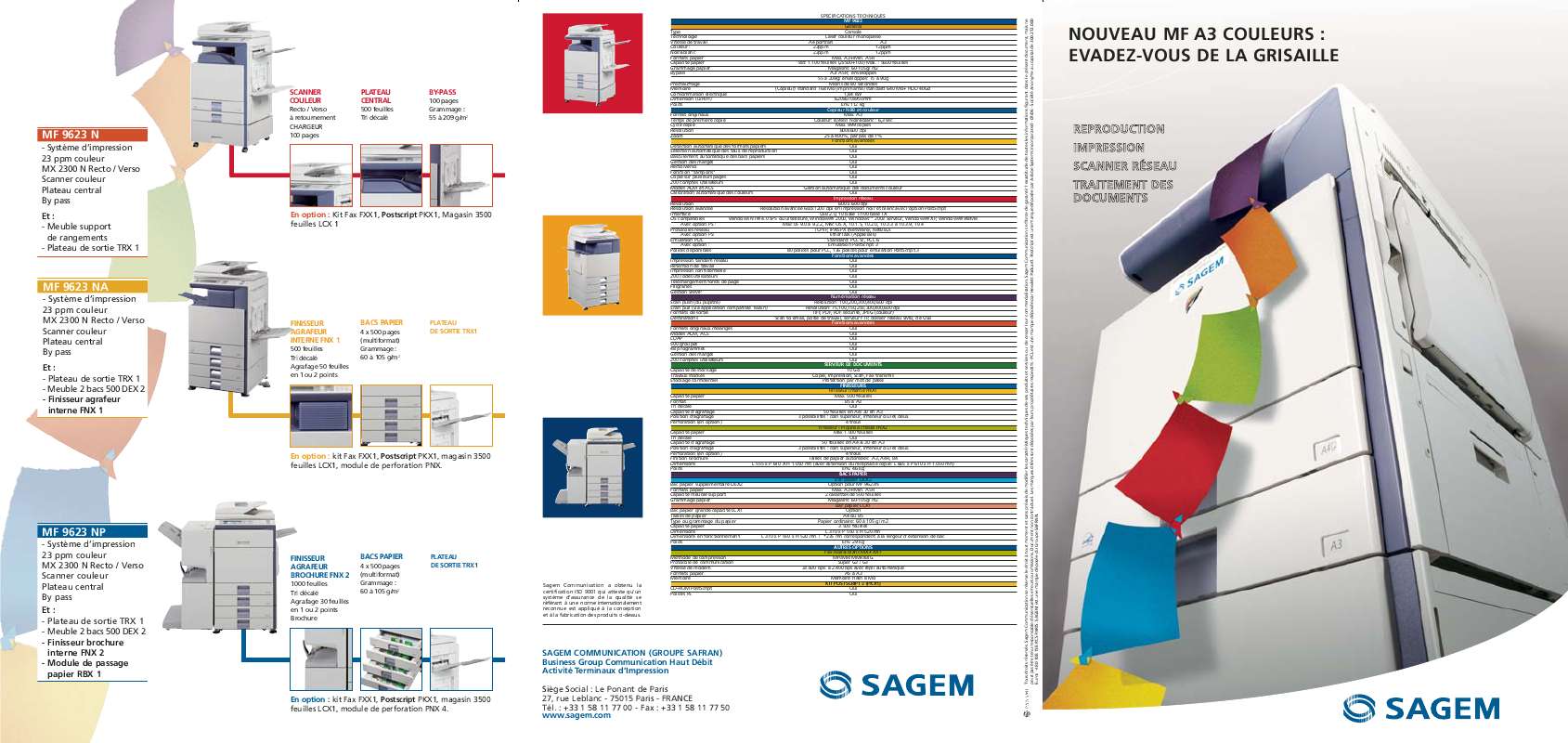 Guide utilisation SAGEM MF 9623  de la marque SAGEM