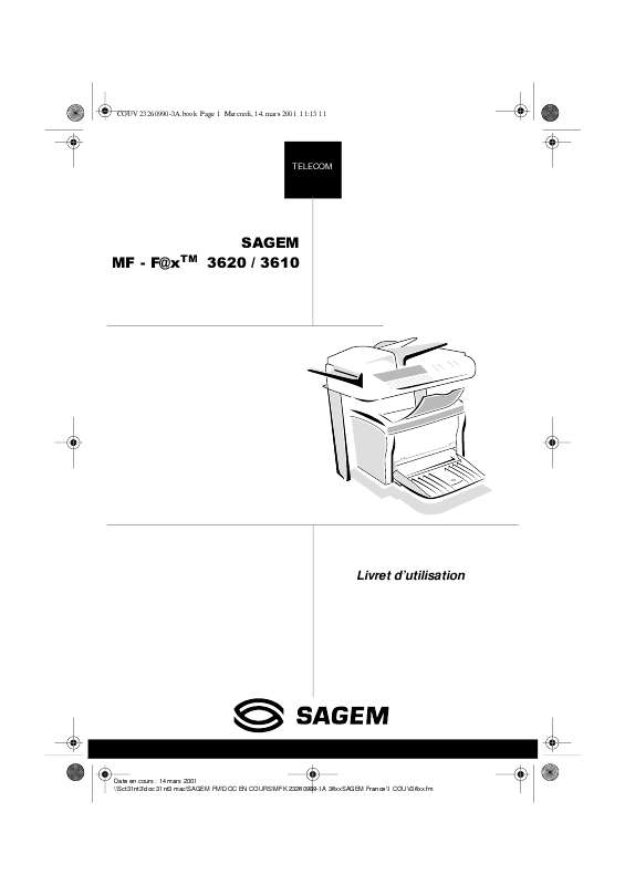 Guide utilisation SAGEM MF 3620  de la marque SAGEM