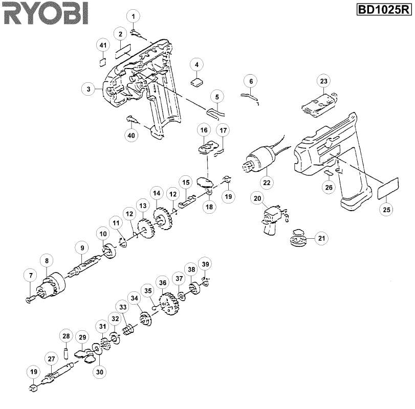 Guide utilisation  RYOBI BD1025R  de la marque RYOBI