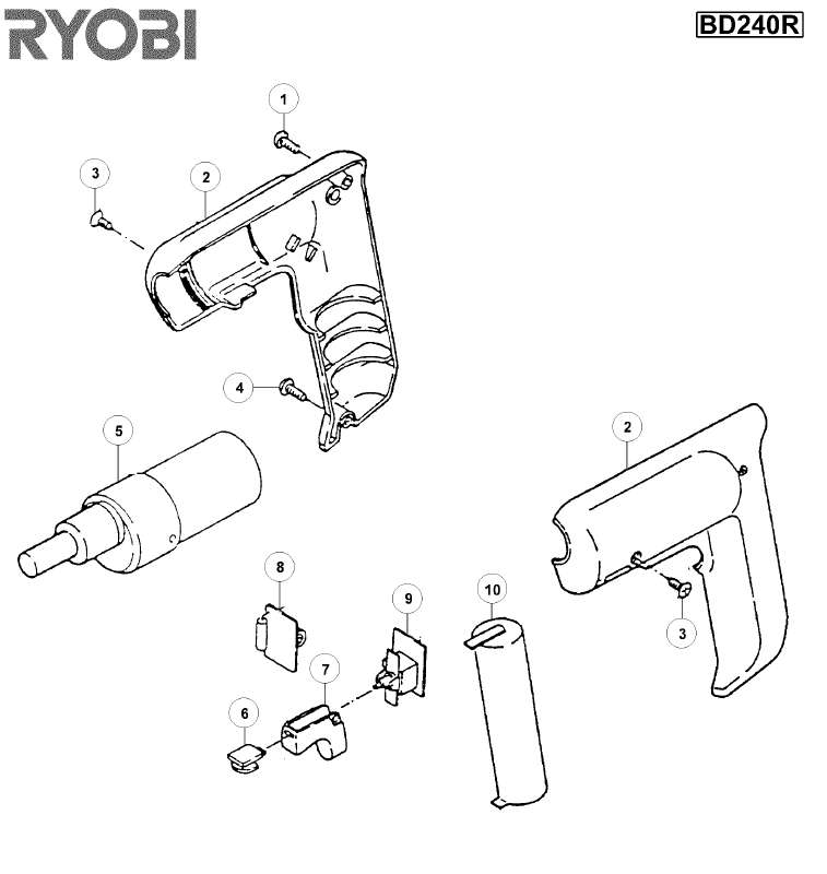 Guide utilisation  RYOBI BD240R  de la marque RYOBI
