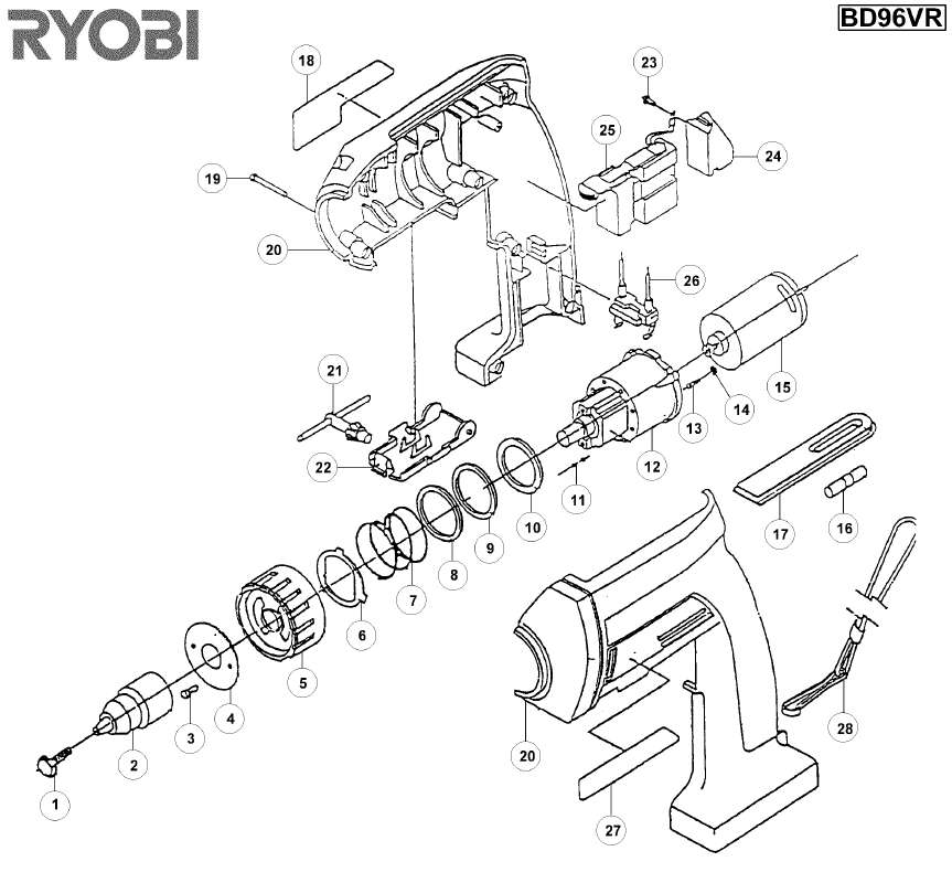 Guide utilisation  RYOBI BD96VR  de la marque RYOBI