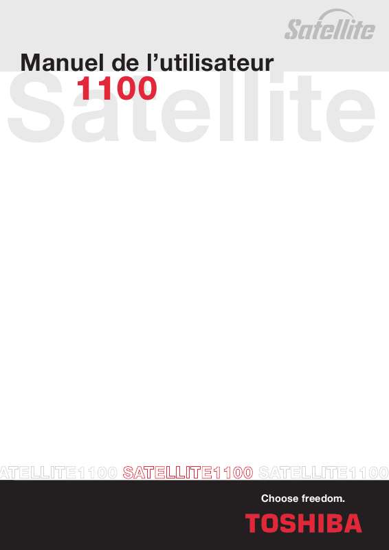 Guide utilisation TOSHIBA SATELLITE 1100  de la marque TOSHIBA