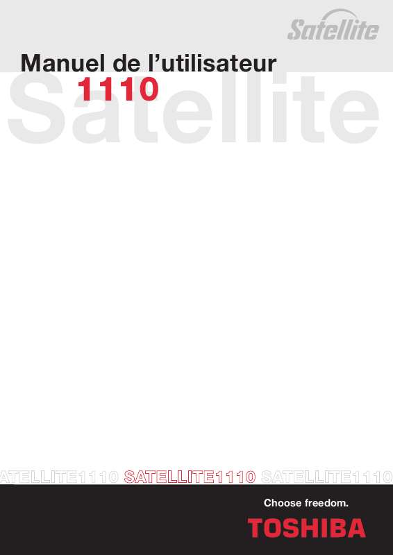 Guide utilisation TOSHIBA SATELLITE 1110  de la marque TOSHIBA