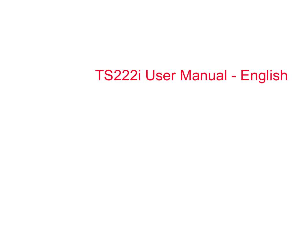 Guide utilisation  TOSHIBA TS222I  de la marque TOSHIBA