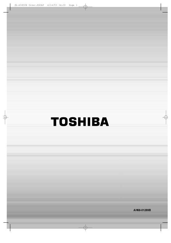 Guide utilisation TOSHIBA SD-43HT  de la marque TOSHIBA