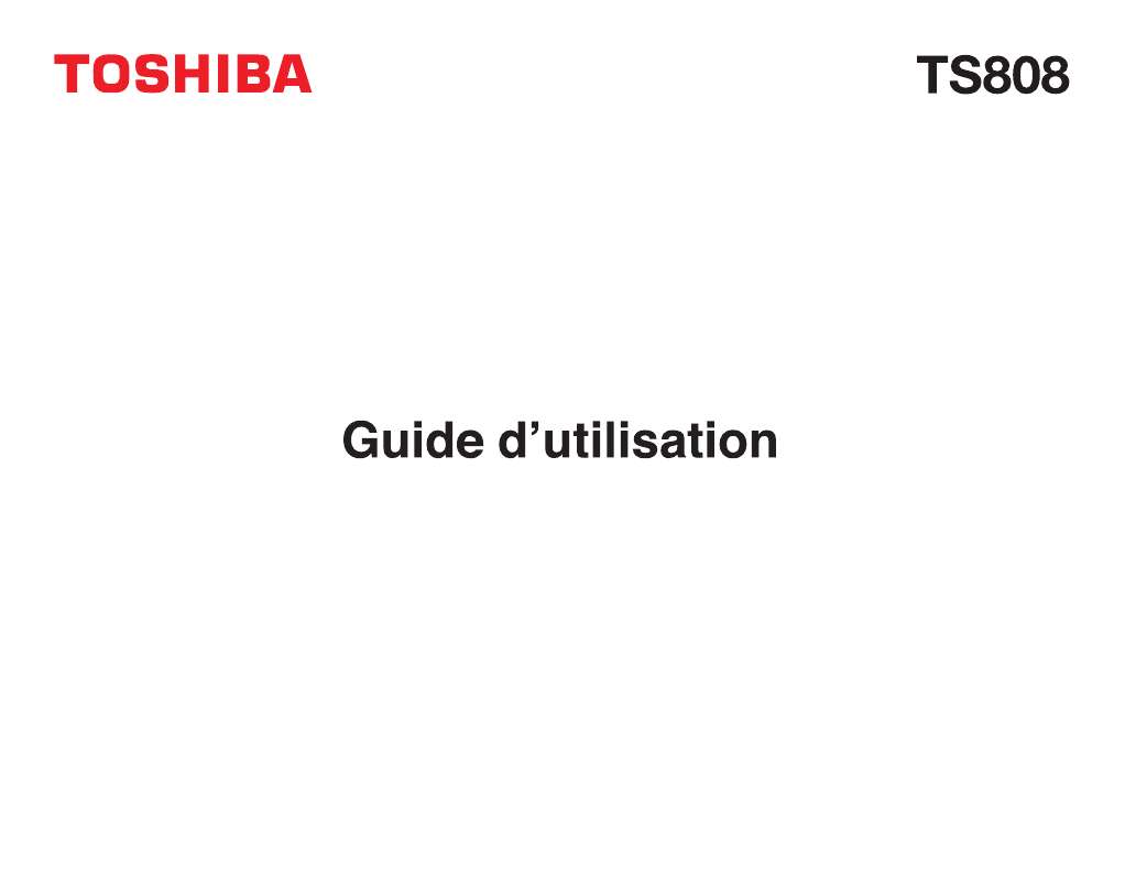 Guide utilisation TOSHIBA TS808  de la marque TOSHIBA