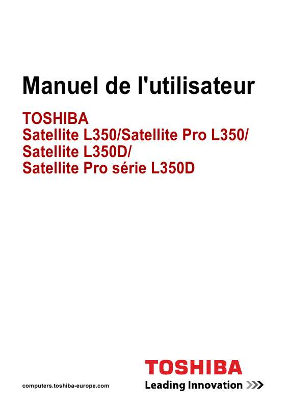 Guide utilisation TOSHIBA SATELLITE L350  de la marque TOSHIBA