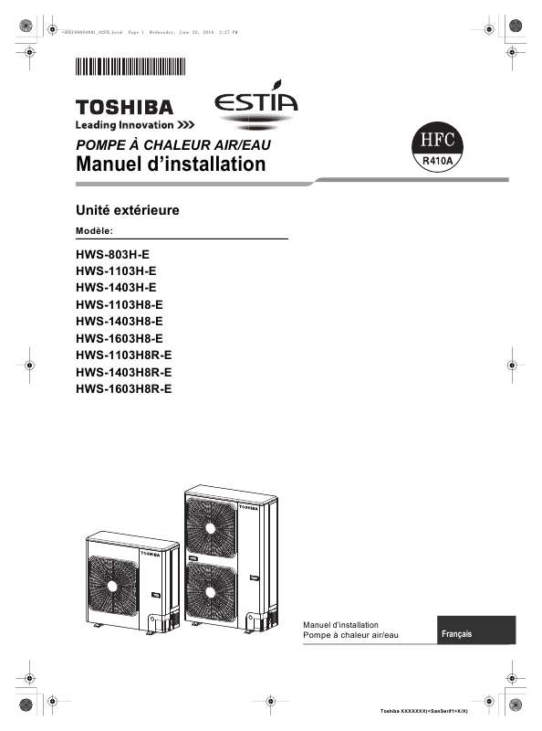 Guide utilisation TOSHIBA HWS-1403H8-E  de la marque TOSHIBA