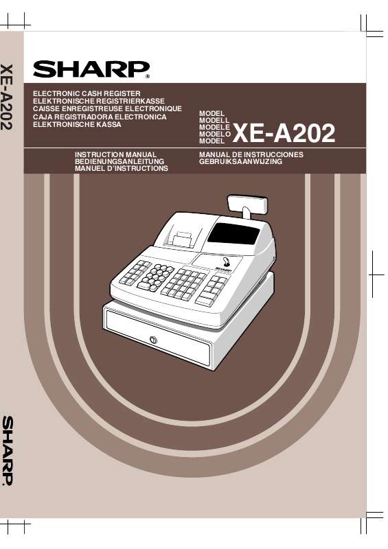 Guide utilisation SHARP XE-A202  de la marque SHARP