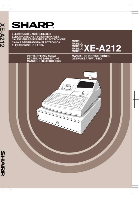 Guide utilisation SHARP XE-A212  de la marque SHARP