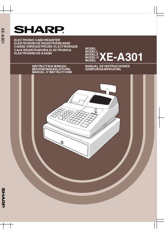 Guide utilisation SHARP XE-A301  de la marque SHARP