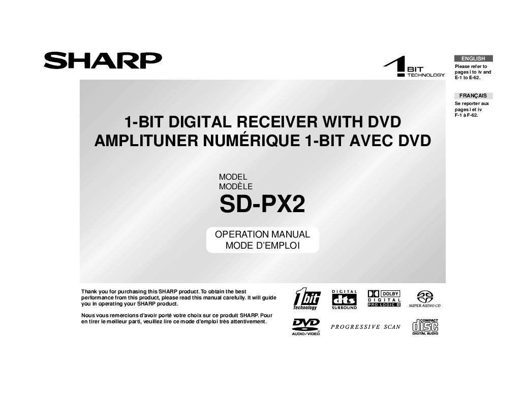Guide utilisation SHARP SD-PX2  de la marque SHARP