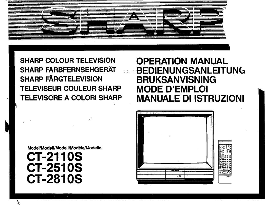 Guide utilisation  SHARP CT-2510S  de la marque SHARP