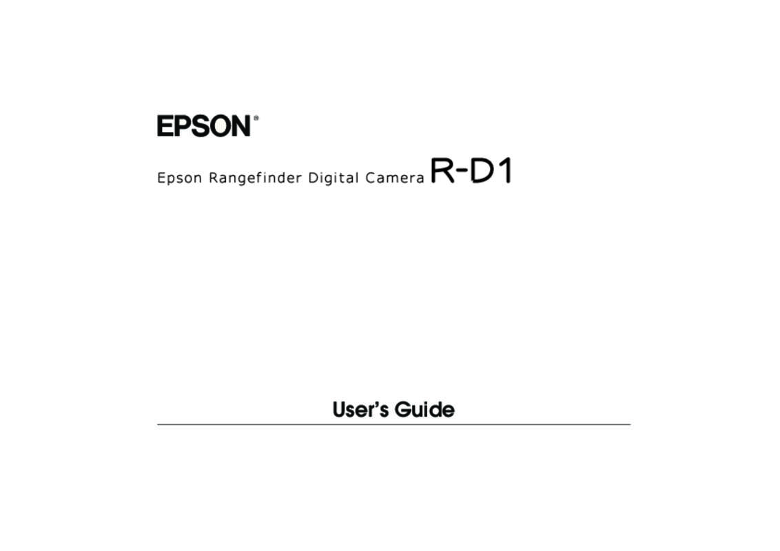 Guide utilisation EPSON RD1  de la marque EPSON