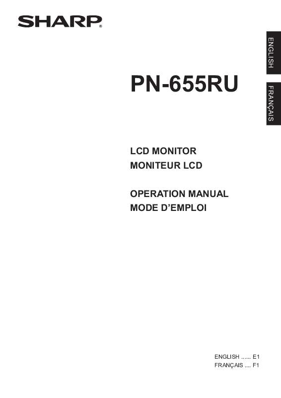 Guide utilisation SHARP PN-655RU  de la marque SHARP
