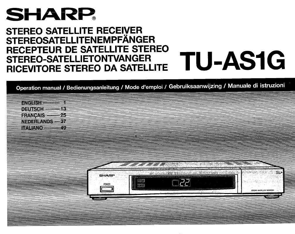 Guide utilisation  SHARP TU-AS1G  de la marque SHARP
