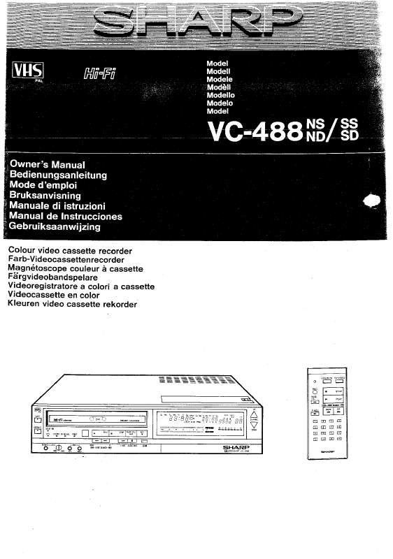 Guide utilisation SHARP VC-488  de la marque SHARP