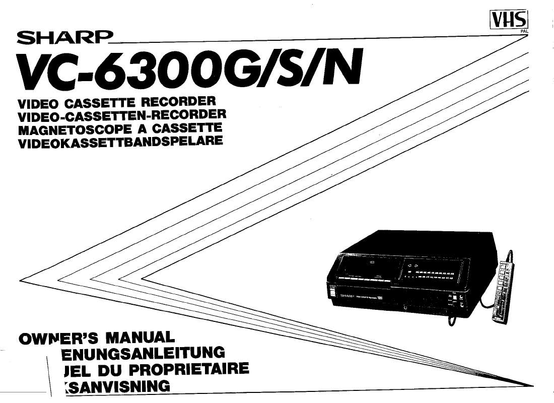 Guide utilisation SHARP VC-6300  de la marque SHARP
