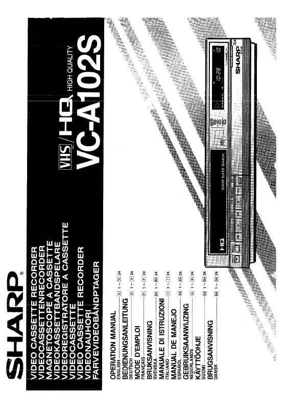 Guide utilisation SHARP VC-A102S  de la marque SHARP