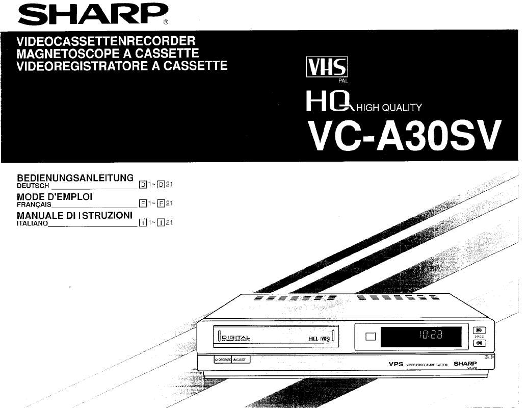 Guide utilisation SHARP VC-A30SV  de la marque SHARP