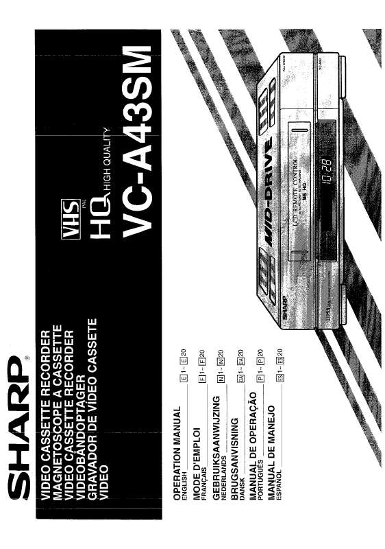 Guide utilisation SHARP VC-A43SM  de la marque SHARP