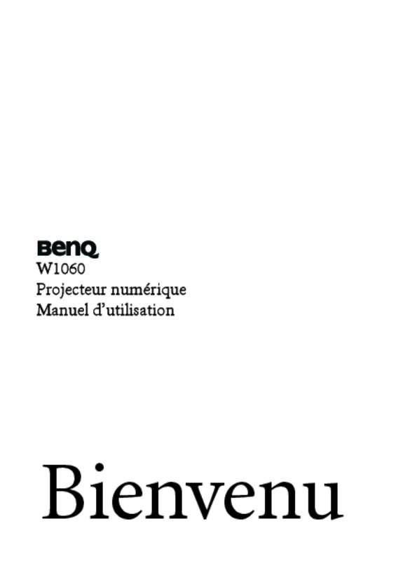 Guide utilisation BENQ W1060  de la marque BENQ