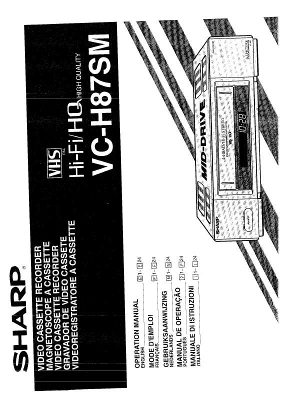 Guide utilisation SHARP VC-H87SM  de la marque SHARP