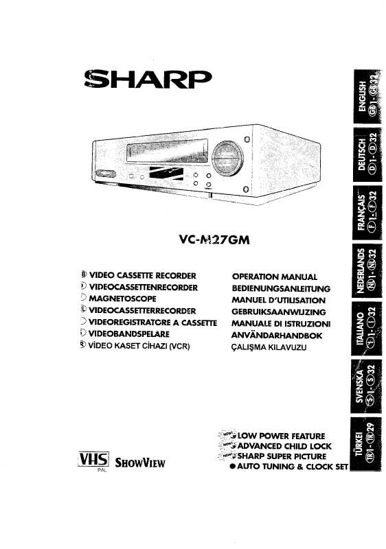 Guide utilisation SHARP VC-M27GM  de la marque SHARP