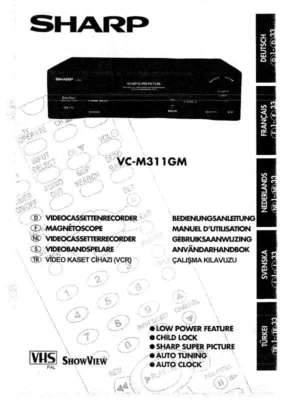Guide utilisation SHARP VC-M311GM  de la marque SHARP