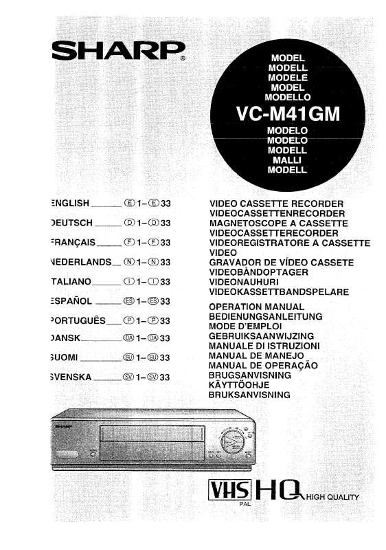 Guide utilisation SHARP VC-M41GM  de la marque SHARP