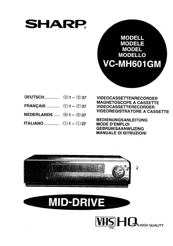 Guide utilisation SHARP VC-MH601GM  de la marque SHARP