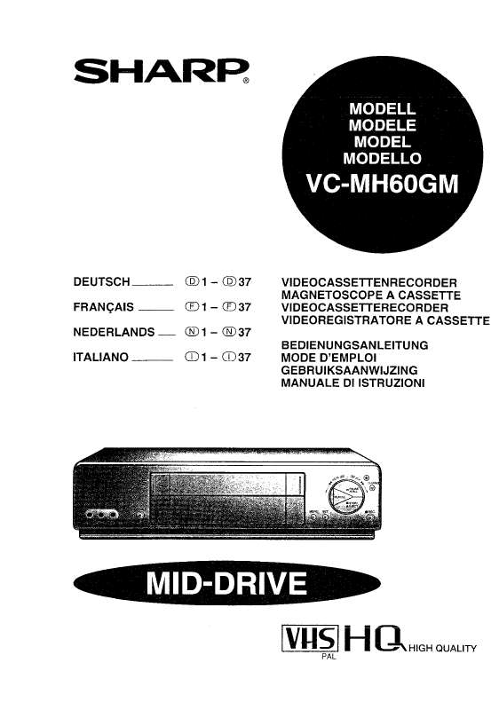 Guide utilisation SHARP VC-MH60GM  de la marque SHARP