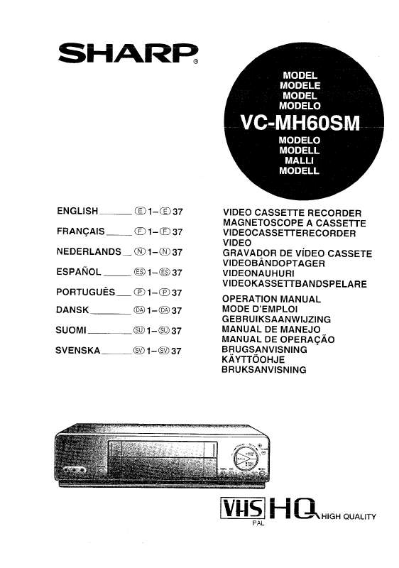 Guide utilisation SHARP VC-MH60SM  de la marque SHARP