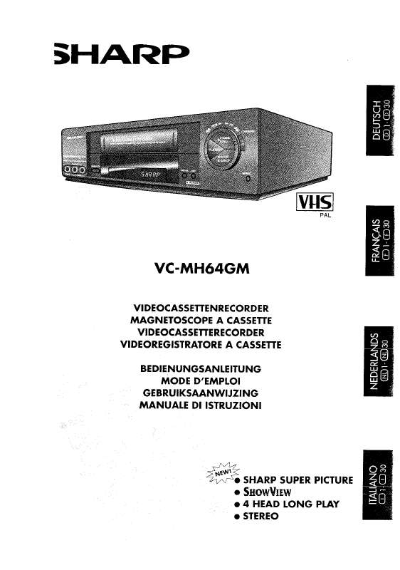 Guide utilisation SHARP VC-MH64GM  de la marque SHARP