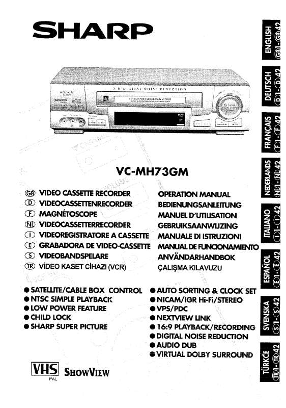 Guide utilisation SHARP VC-MH73GM  de la marque SHARP