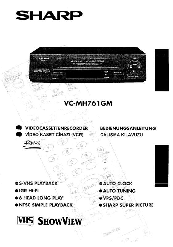 Guide utilisation SHARP VC-MH761GM  de la marque SHARP