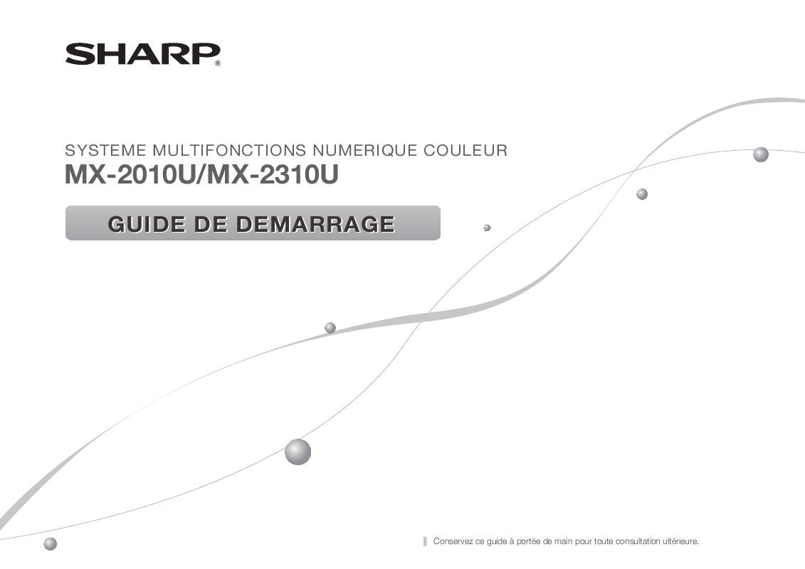 Guide utilisation SHARP MX-2010U  de la marque SHARP