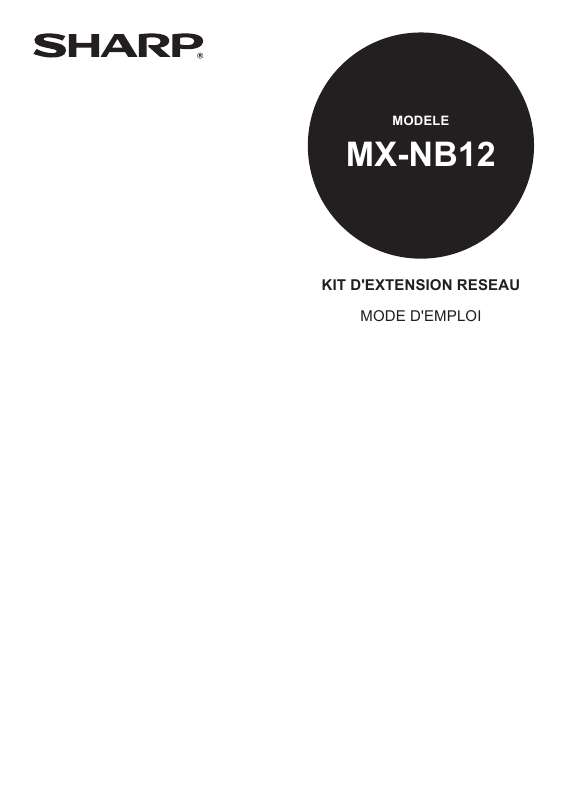 Guide utilisation SHARP MX-NB12  de la marque SHARP
