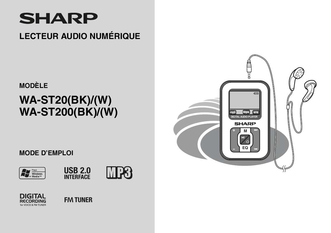 Guide utilisation  SHARP WA-ST200  de la marque SHARP