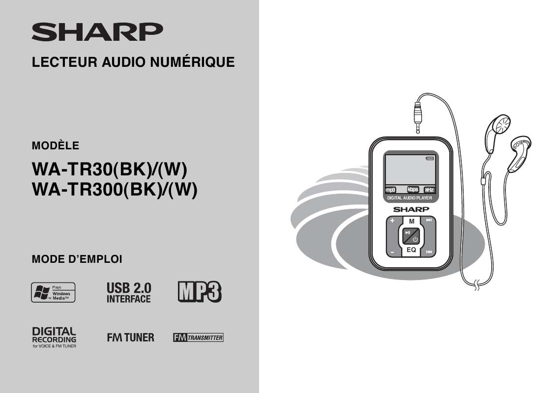 Guide utilisation  SHARP WA-TR30  de la marque SHARP