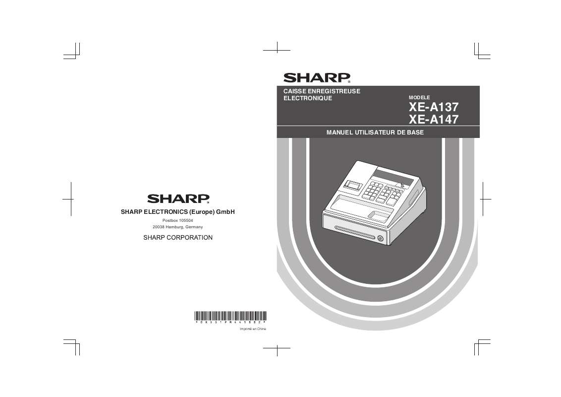 Guide utilisation SHARP XE-A147  de la marque SHARP