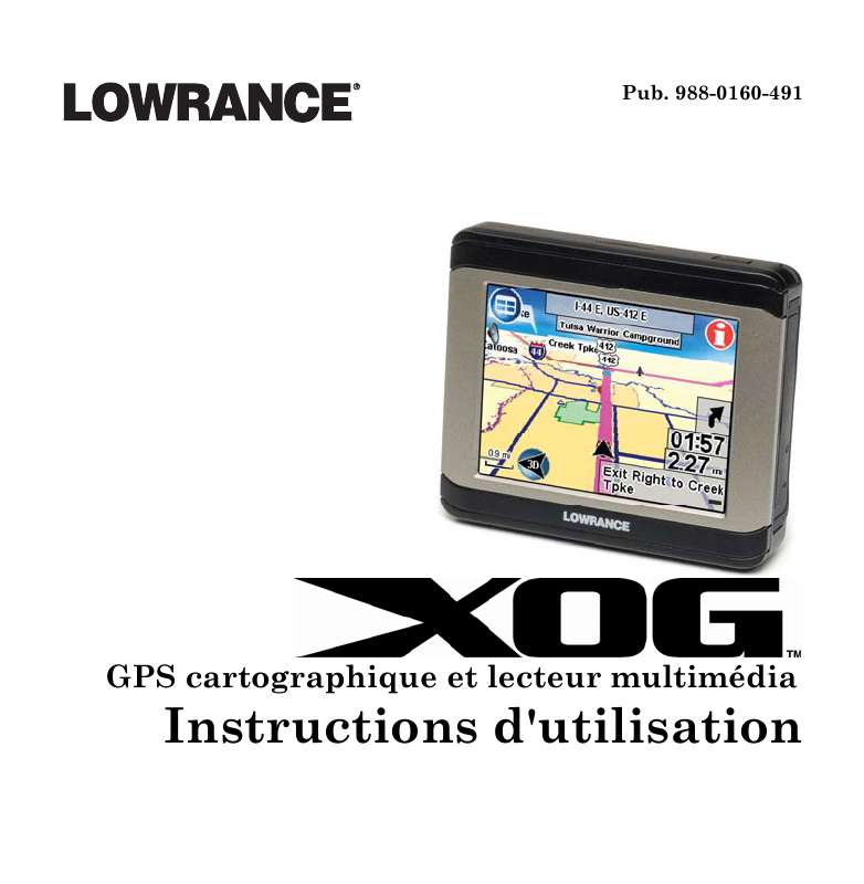 Guide utilisation LOWRANCE XOG  de la marque LOWRANCE