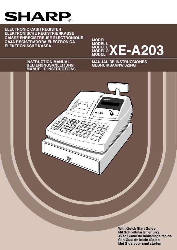 Guide utilisation SHARP XE-A203  de la marque SHARP