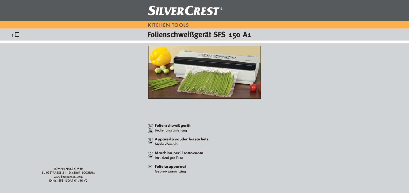 Guide utilisation  SILVERCREST SFS 150 A1  de la marque SILVERCREST