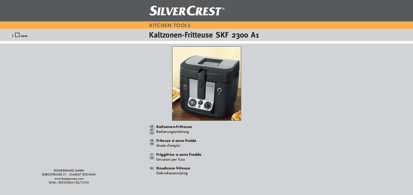 Guide utilisation  SILVERCREST SKF 2300 A1  de la marque SILVERCREST