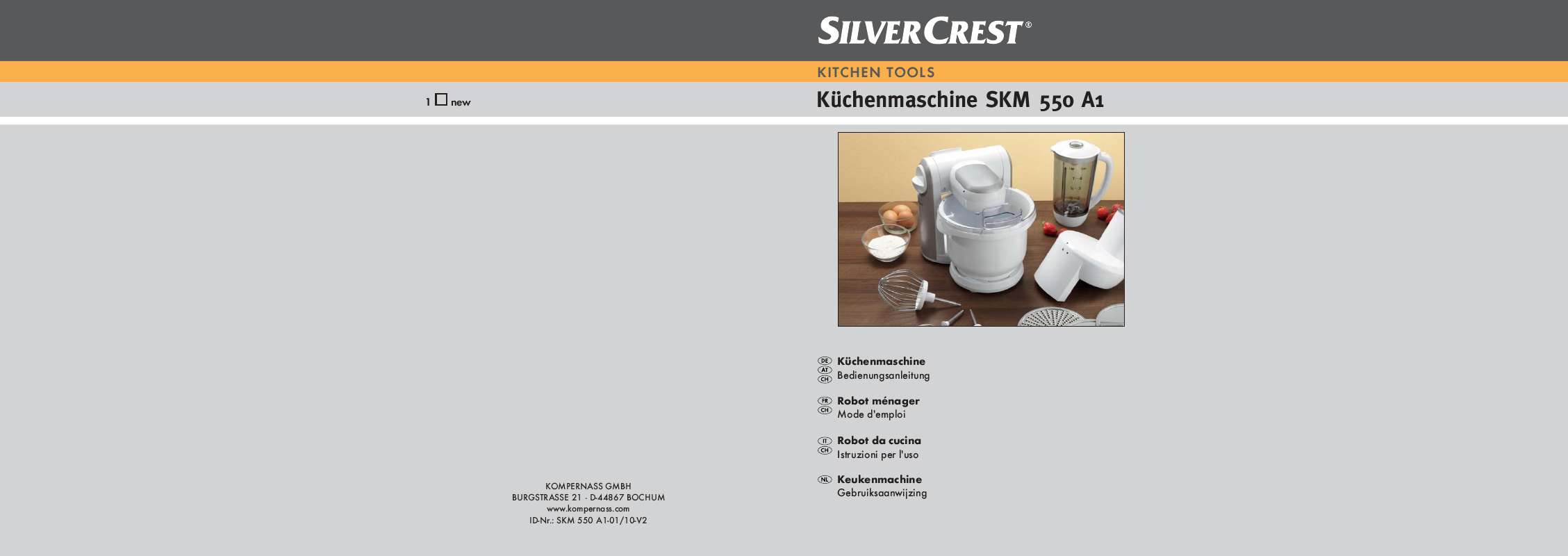 Guide utilisation  SILVERCREST SKM 550 A1  de la marque SILVERCREST