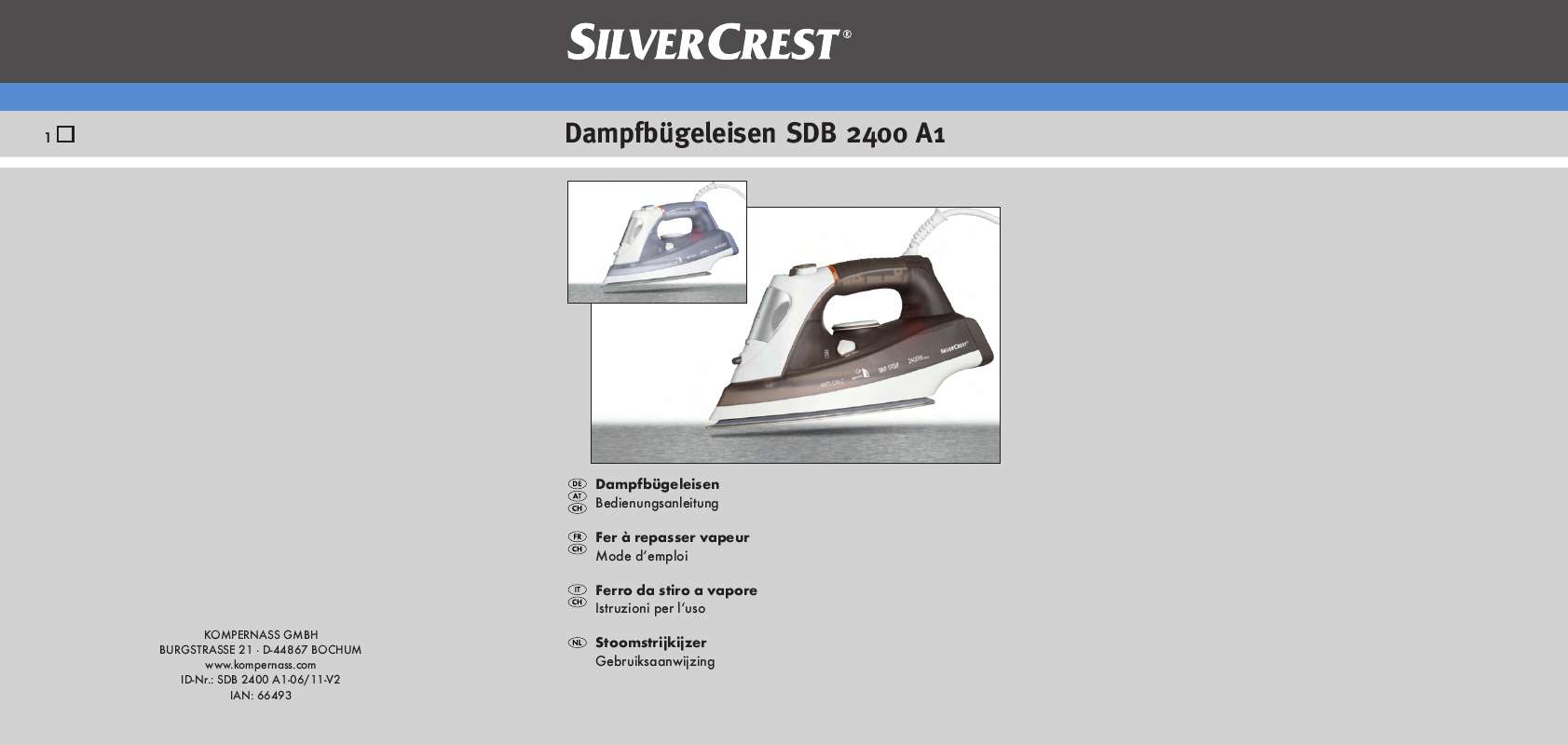 Guide utilisation  SILVERCREST SDB 2400 A1  de la marque SILVERCREST