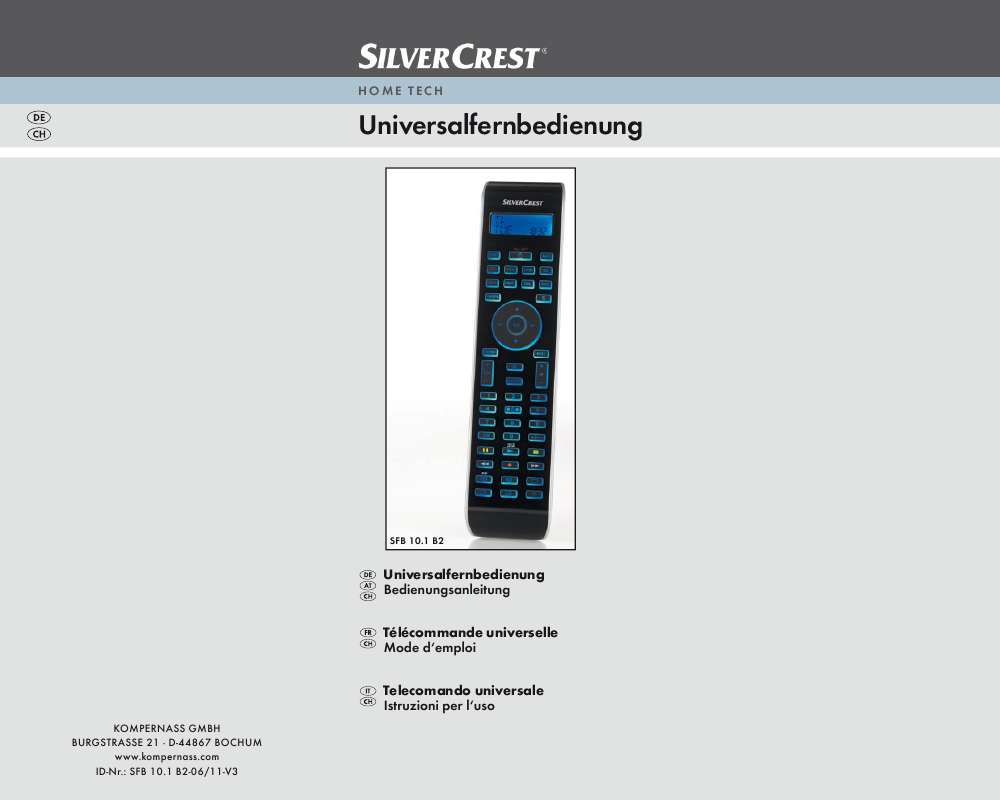Guide utilisation SILVERCREST SFB 10.1 B2  de la marque SILVERCREST